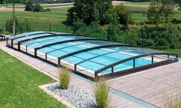 Pool Roof Special 4×10 without Frame Clear Plastic Side Door Anthracite