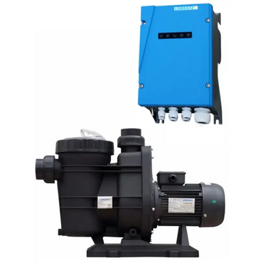 Lorentz solcellspumppaket PS2-1800 med hög efficiency max, svart pump med motor och panel