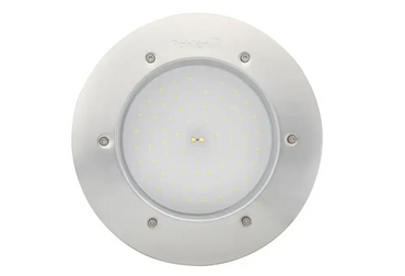Vit LED-poolbelysning i rostfritt syrafast stål med gula LED:er