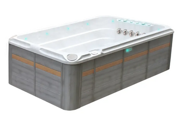 Modern PassionSpa Activity 1 Swim Spa med vit insida och LED-belysning