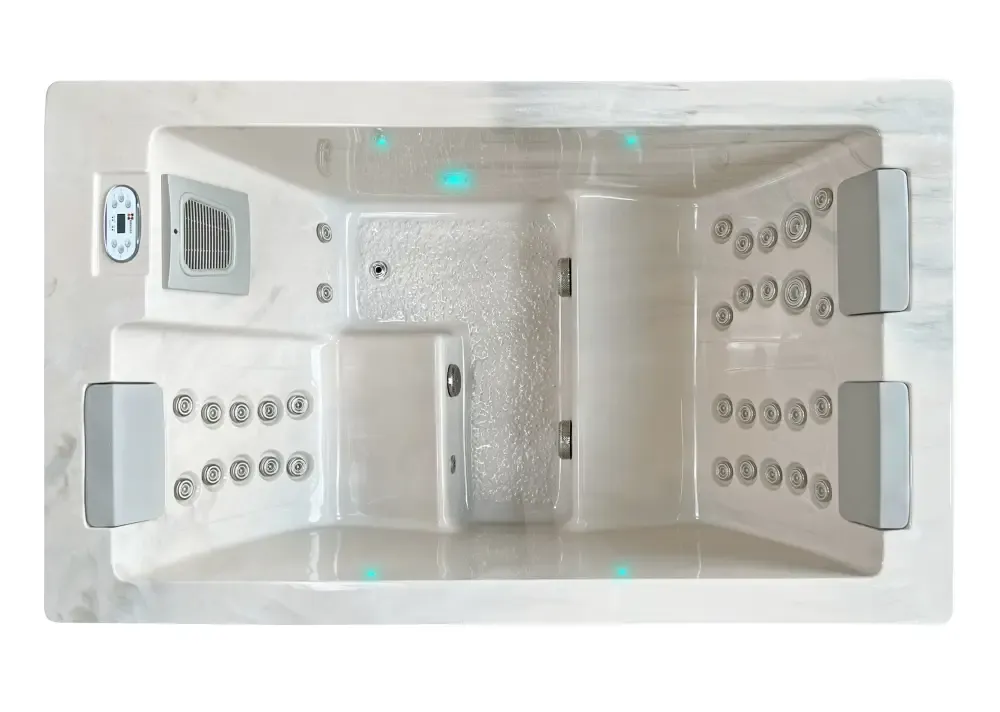 PassionSpa Serene 3 beige marmormönstrat spabad med jetmassage