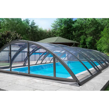 Pooltak Klasik med extra starka profiler i modern bågad design