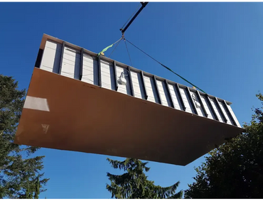 Pooltime Exklusiv dagbädd med rostfärgad panel och slats