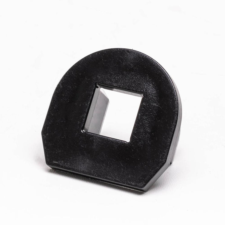 Lider svart ändplugg med spår för handvev