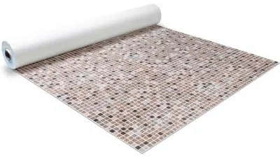 Pool liner – roll with a beige and brown mosaic pattern