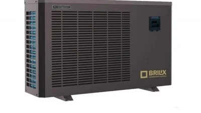 Pool heater – dark grey finish, front grille and small black control box at the top right