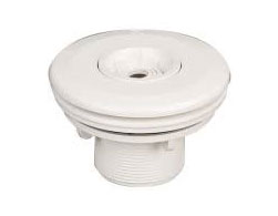 Skimmers and overflow drains in white ABS plastic