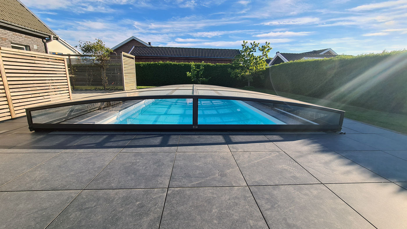 Pool Roof Sydney 3.5×8 (Single Rail, Anthracite)