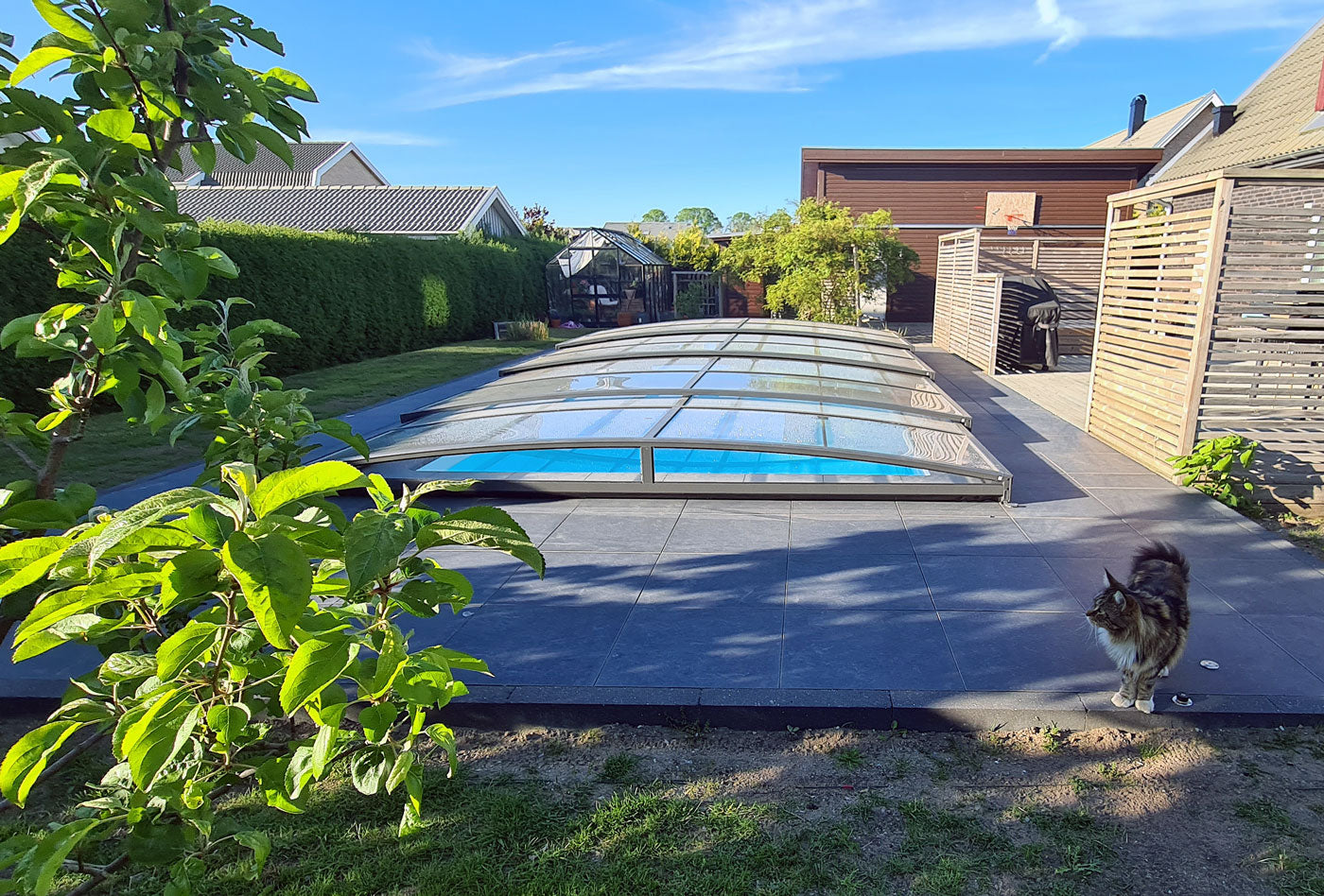 Pool Roof Sydney 3.5×8 (Single Rail, Anthracite)