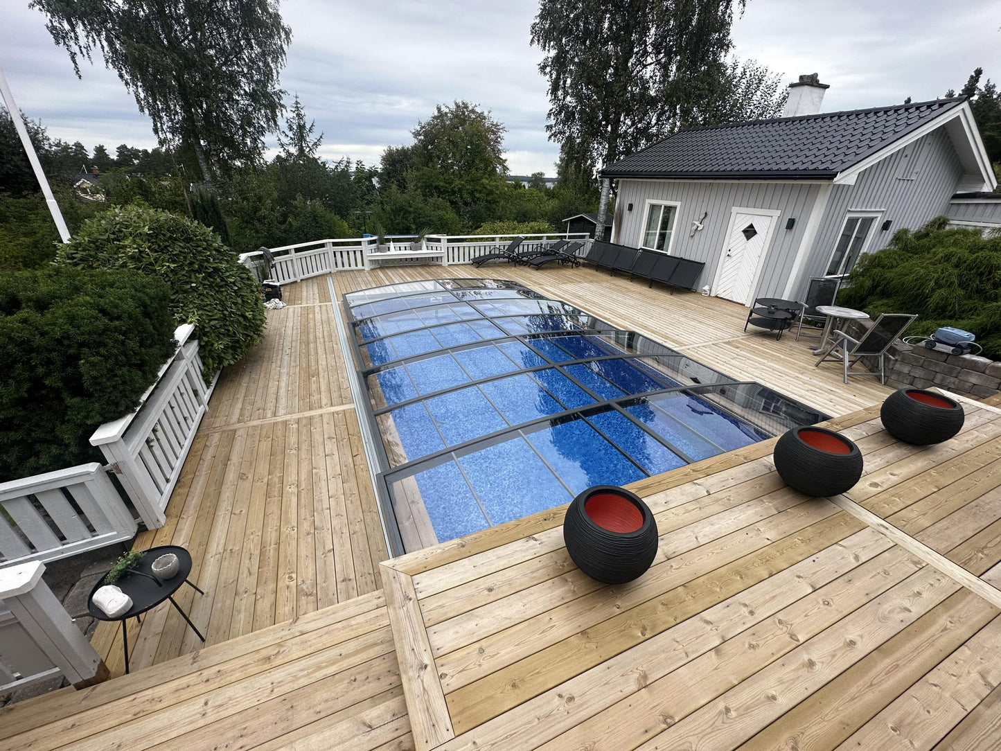 Pool Roof Sydney 3×6 (Single Rail, Anthracite)