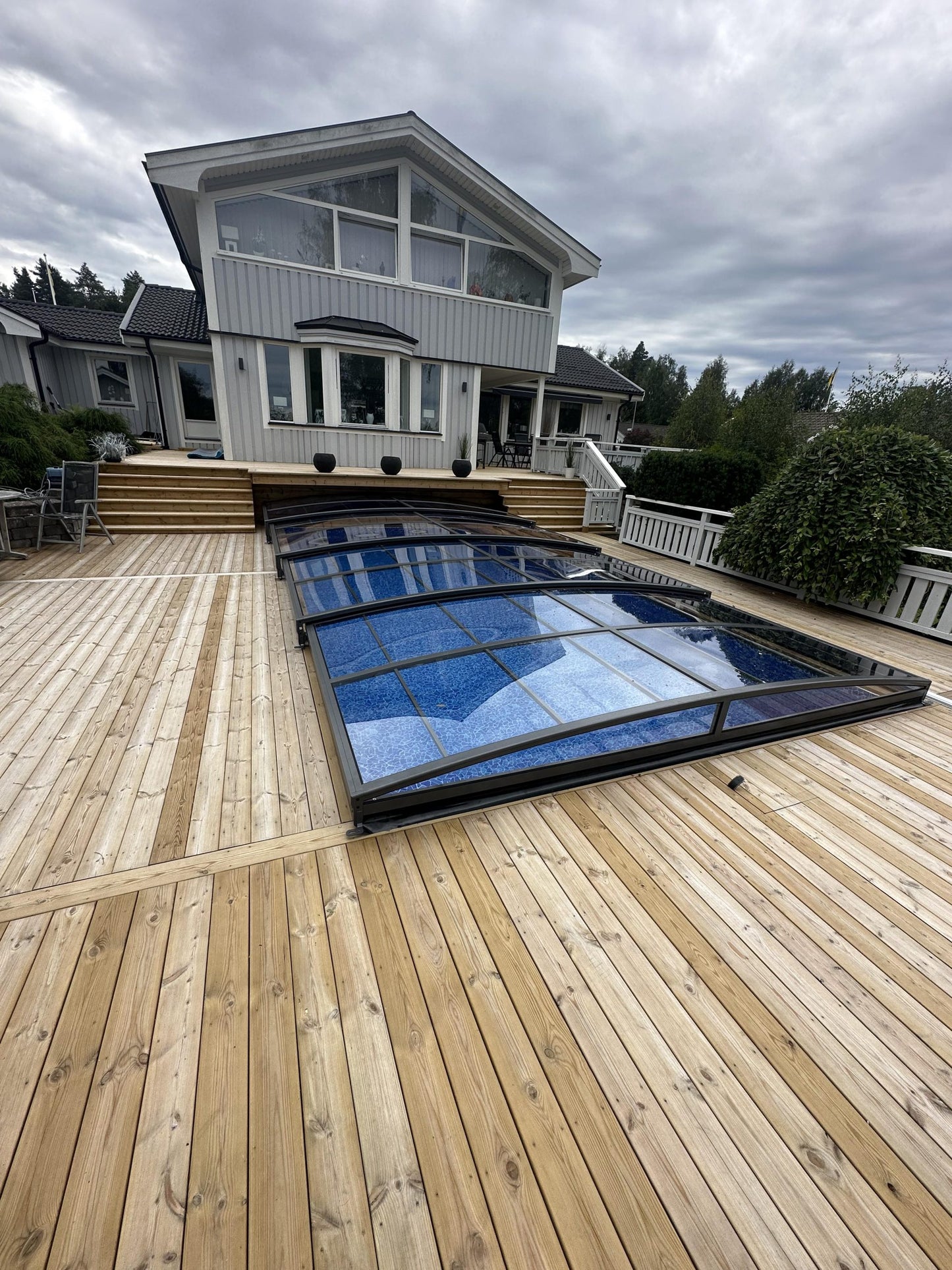 Pool Roof Sydney 3.5×8 (Single Rail, Anthracite)