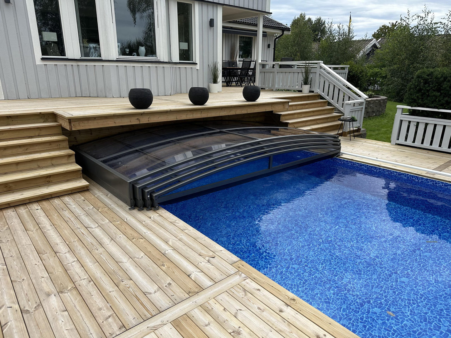 Pool Roof Sydney 3.5×4.2 (Single Rail, Anthracite)