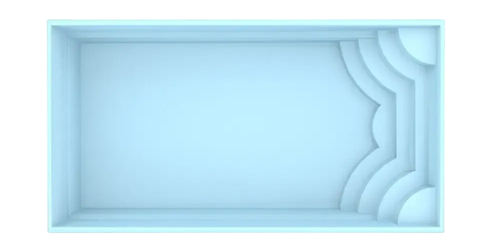 Fiberglass Pool Aruba 700 7.20m x 3.70m x 1.50m