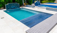 Leisurepools Reflection with slatted cover box 3.8×7.92-9.92m, 1.28-1.78m deep