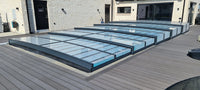 Pool roof ICON 4×8 frameless clear plastic anthracite