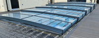 Pool roof ICON 4×8 frameless clear plastic anthracite