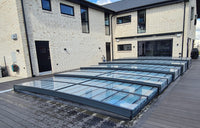 Pool roof ICON 5×10 without frame clear plastic anthracite
