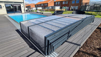 Pool roof ICON 5×10 without frame clear plastic anthracite