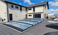 Pool roof ICON 4×8 frameless clear plastic anthracite
