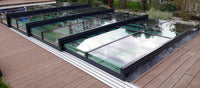 Pool roof ICON 4×8 frameless clear plastic anthracite