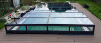 Pool roof ICON 4×8 frameless clear plastic anthracite