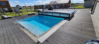 Pool roof ICON 4×8 frameless clear plastic anthracite