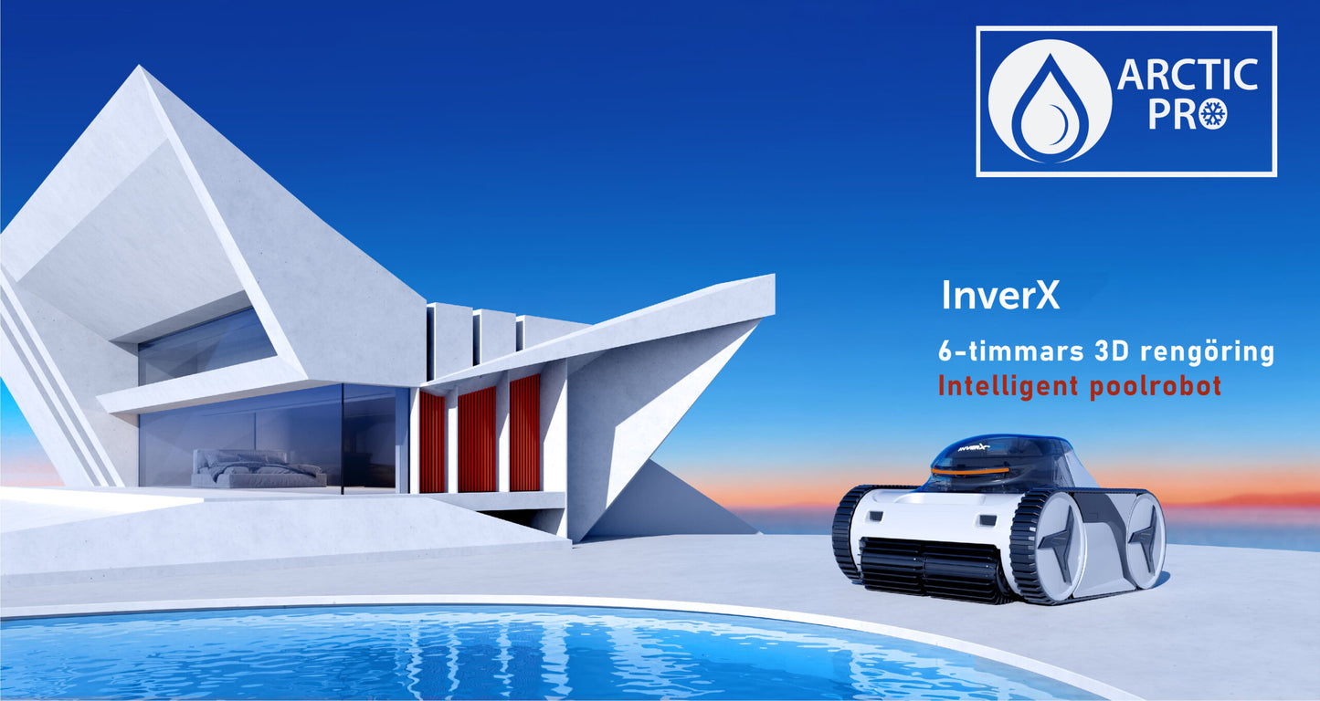 Pool Robot XWarrior InverX X60 AI wireless wall and base