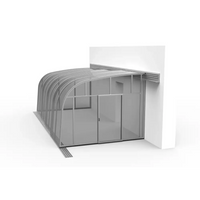 Bågformad glastak altantak med skjutdörrar för terasstak och pooltak