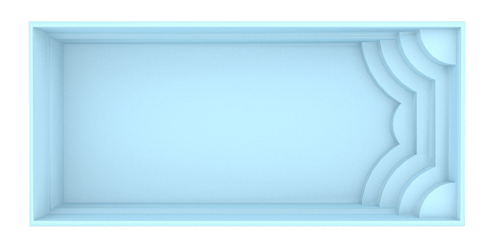 Fiberglass pool Aruba 800 8.20m x 3.70m x 1.50m