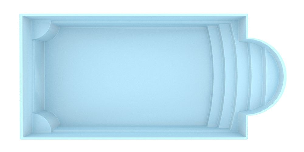 Glasfiberpool Aves 705 7.05 m x 3.20 m x 1.55 m