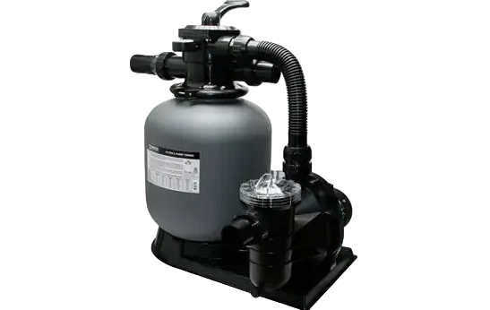Brilix FSP350 sand filter and pump combination – grey cylindrical shape, black base