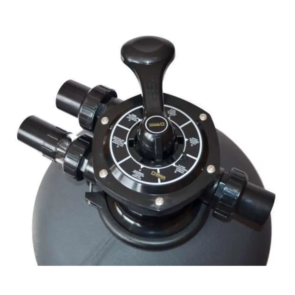 Brilix P350 sandfilter grå cylindrisk med svart topp, bas och handtag