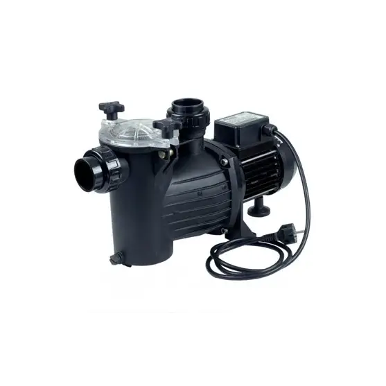 Brilix Preva poolpump i svart plast med transparent filterlock