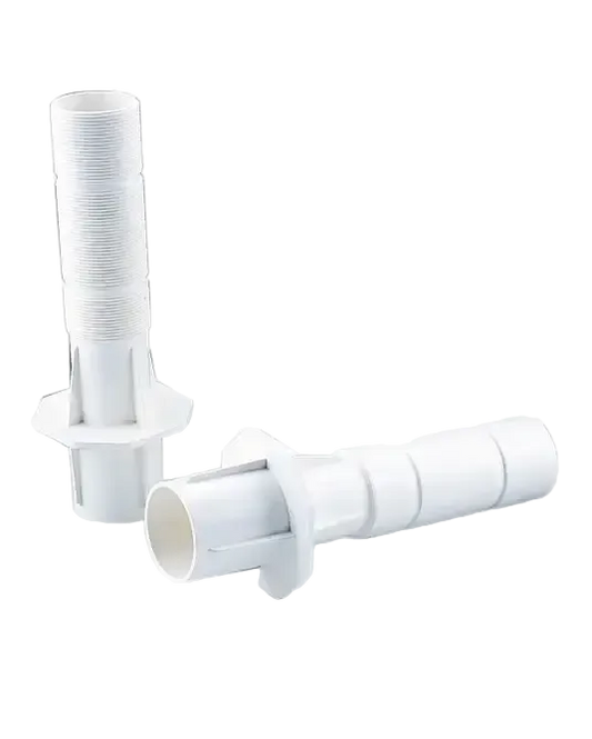 White plastic fittings with internal threads for Thermopool and PVC pool installations