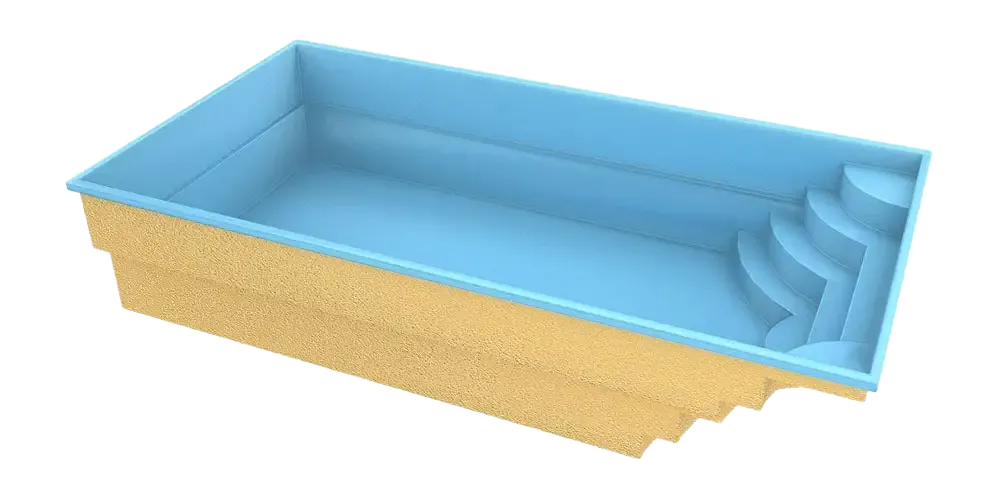 Fiberglass Pool Aruba 700 7.20m x 3.70m x 1.50m
