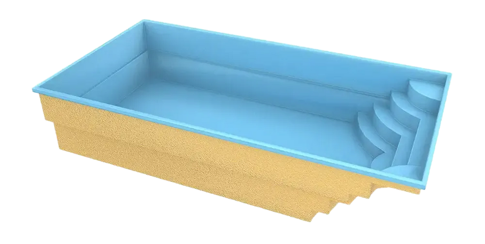 Fiberglass Pool Aruba 700 7.20m x 3.70m x 1.50m