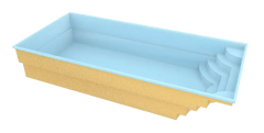 Fibreglass pool Aruba 800 8.20 m x 3.70 m x 1.50 m