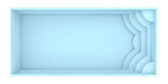 Fibreglass pool Aruba 800 8.20 m x 3.70 m x 1.50 m