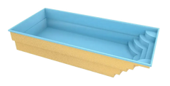 Fibreglass pool Aruba 800 8.20 m x 3.70 m x 1.50 m