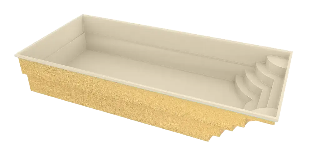 Fibreglass pool Aruba 800 8.20 m x 3.70 m x 1.50 m