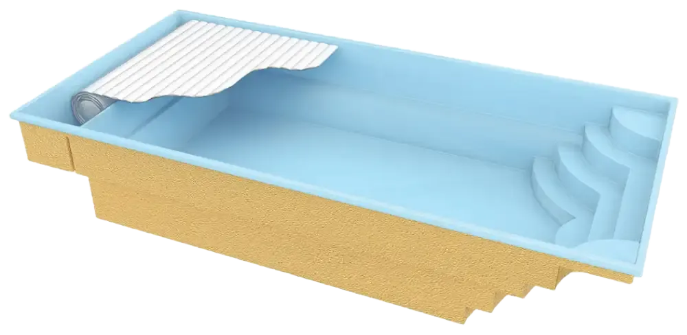 Fibreglass pool Aruba Plus 8.00 m x 3.70 m x 1.50 m