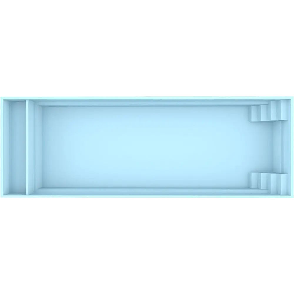 Ljusblå plastbricka för Bahama trädgårdspool med transparent pooltak