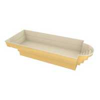 Beige och guld texturerad Glasfiberpool Barbados med kurvade steg