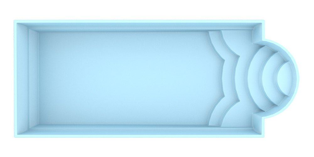 Glasfiberpool Haiti 8.00m x 3.20m x 1.52m