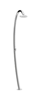 Inoxstyle Clef – rostfri utomhusdusch med välvd form