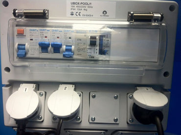 El cabinet with earth fault circuit breaker and Plejd control