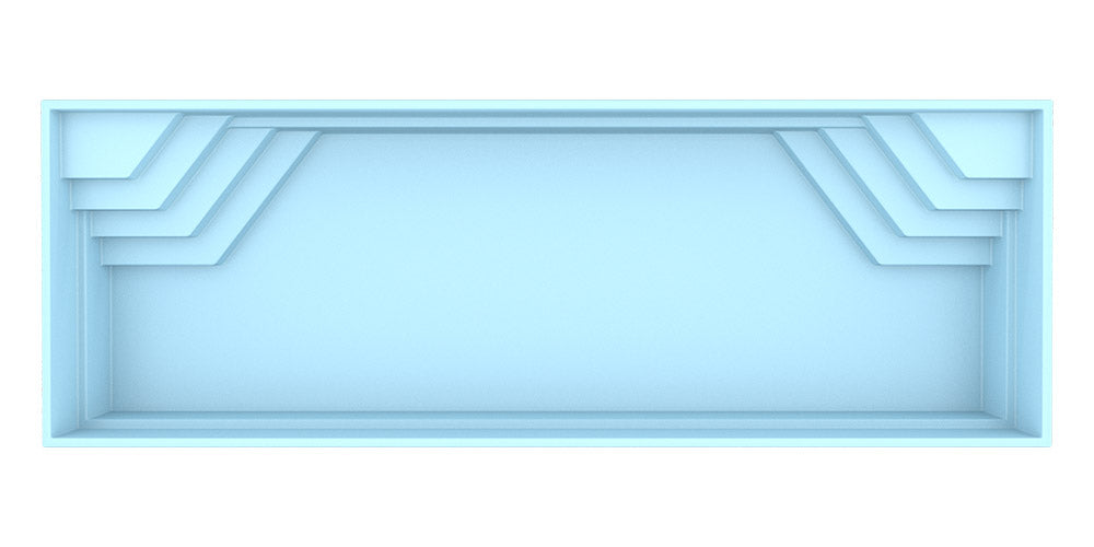 Glasfiberpool Jamaica 11.25m x 3.75m x 1.50m