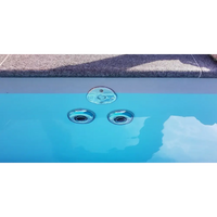 Silvriga cirkulära poolstrålar med blank finish i Natura Kiruna Paket