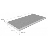 Grå betongplatta 600x300x30 mm i Natura Kiruna Paket med simbassängvatten