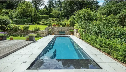 Leisurepools Linear pool – stylish design, clear blue water